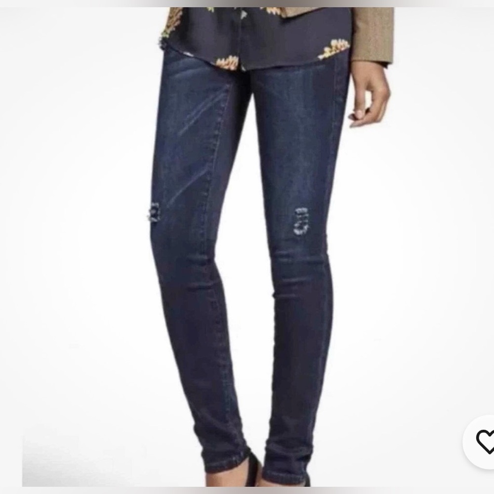 Cabi Decunstructed Dark Skinny Jean Size 8